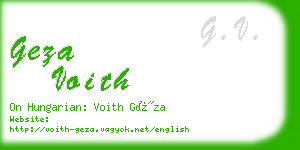 geza voith business card